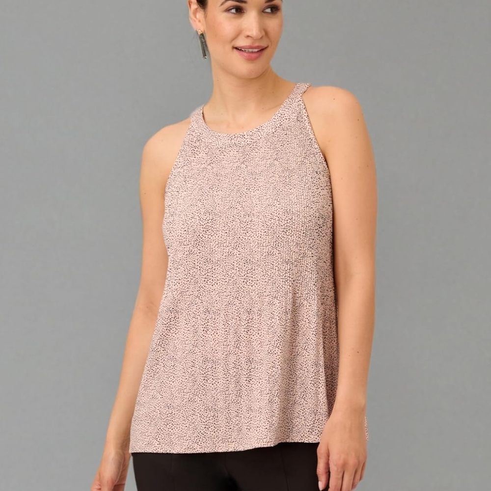 Adrianna Papell Women's Pink Patterned Tank Top